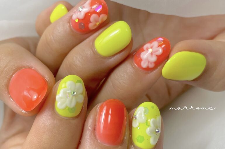 久喜 ネイル】トロピカルネイル | 久喜市でネイルサロンをお探しの方に